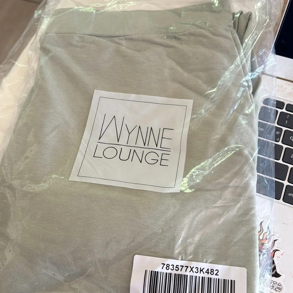 Wynne Lounge Pale Sage Green Jersey Knit Pull On Jogger M - Picture 2 of 2
